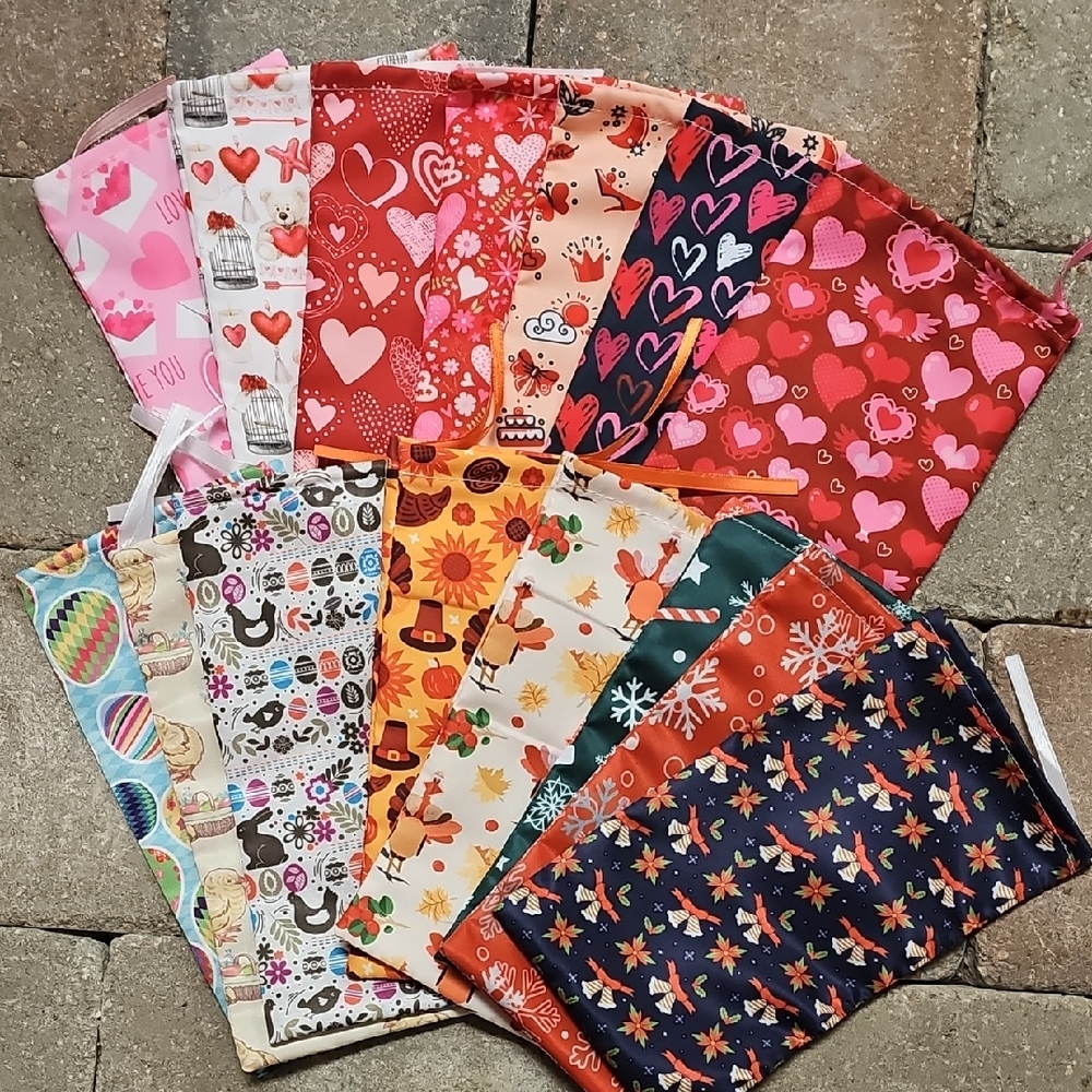 Colorful Patterned Fabric Bags